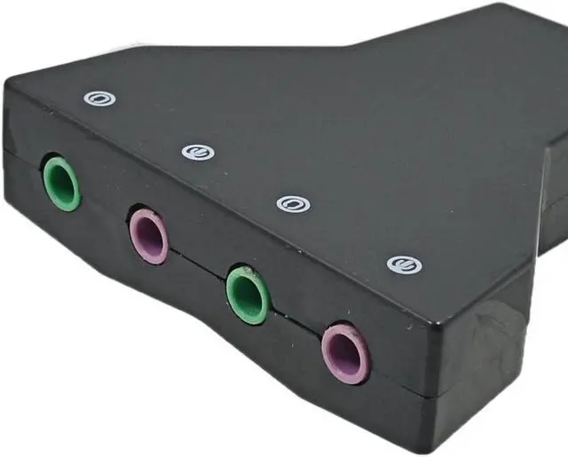 Alt view image 5 of 5 - 7.1 USB Sound Card External Microphne Headphone Speaker 3.5mm Jack to USB Audio Adapter Card Interface for PC Mac Laptop