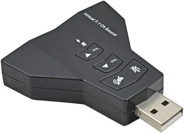 Alt view image 2 of 5 - 7.1 USB Sound Card External Microphne Headphone Speaker 3.5mm Jack to USB Audio Adapter Card Interface for PC Mac Laptop