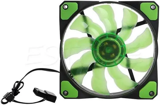 Alt view image 3 of 4 - 3-Pin/4-Pin 120mm PWM PC Computer Case CPU Cooler Cooling Fan with LED Light New Design