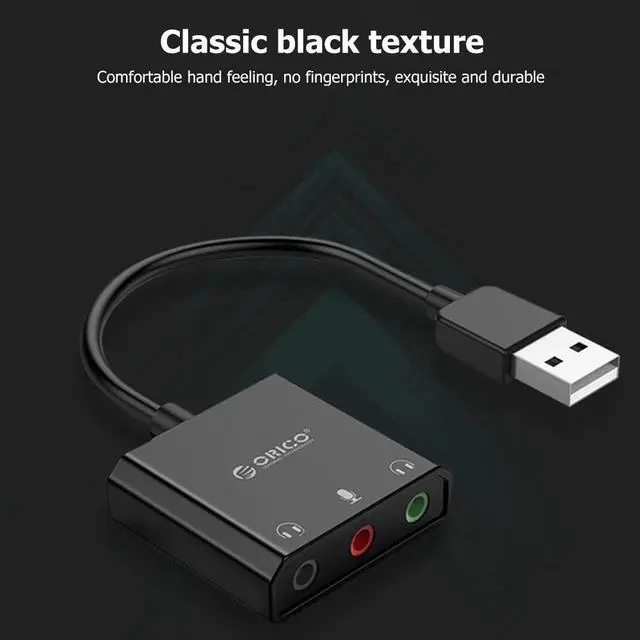 Alt view image 5 of 5 - USB 2.0 External Stereo Sound Card Audio Adapter No Driver Needed for Desktop Laptop PC Computer Driver- sound card