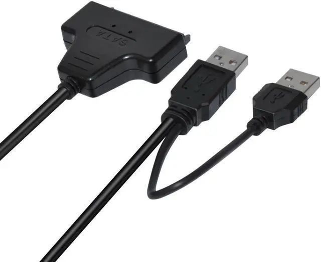 Alt view image 2 of 5 - Double USB 2.0 To SATA 3 2.5 inch Hard Drive Cable Hard Disk Driver Adapter Cable For SSD