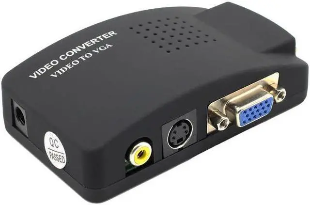 Alt view image 5 of 5 - AV to VGA converter VGA+S-video Composite RCA in to VGA out for PC to TV