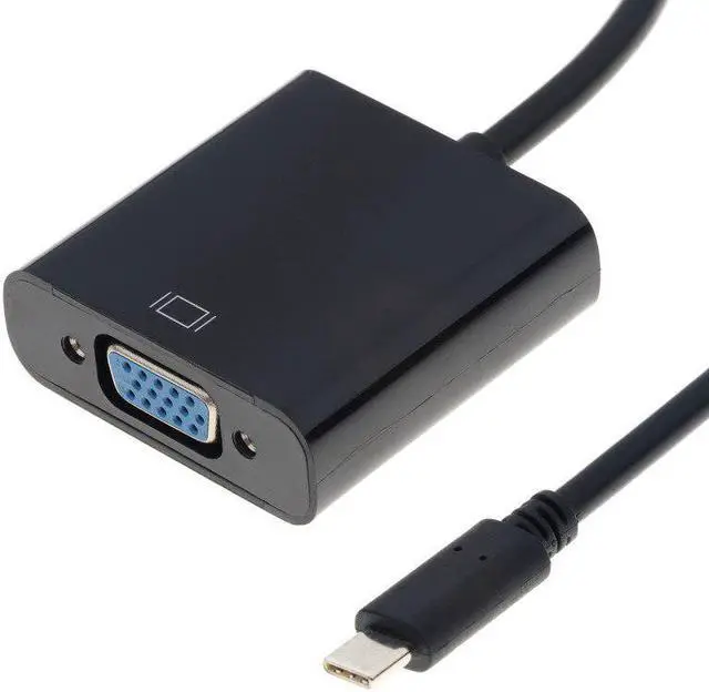 Alt view image 5 of 5 - USB Type C To VGA USB 3.1 Type-C Male To VGA Female Adapter Cable Converter 1080P for Macbook Chromebook Pixel Laptop