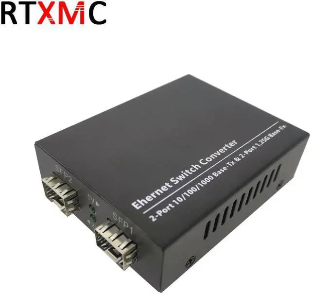Alt view image 3 of 5 - 2SFP2E Gigabit Ethernet switch Ethernet Fiber 2*1.25G SFP Fiber Port & 2*10/100/1000M UPT Gigabit Fiber Switch