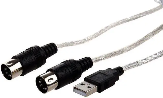 Alt view image 3 of 4 - USB IN-OUT Interface Cable Cord Converter PC to Music Keyboard Adapter