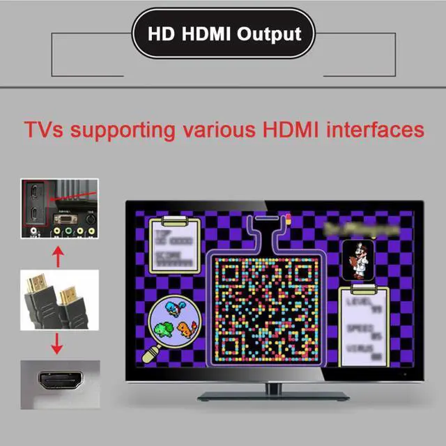 Alt view image 4 of 5 - Retro TV Game Console 8Bit Classic Built-in 621 Games 2 Controllers Game Player For Super Nintendo Game Console Accessories