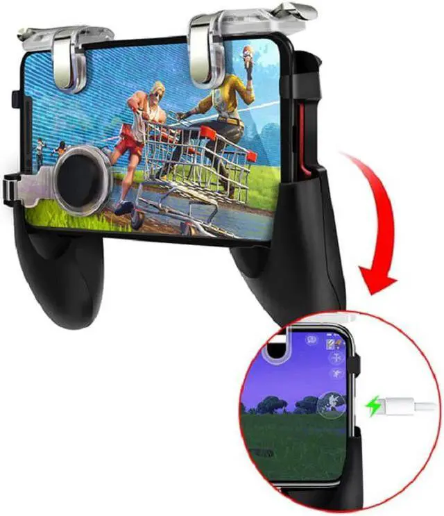 Alt view image 3 of 5 - L1 R1 Triggers For PUBG Mobile Game Controller Gamepad Fire Button Joystick For iPhone Android Mobile Phone Game