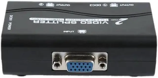Alt view image 5 of 5 - 1 Pc to 2 Monitor 2 Port VGA Video video Screen Splitter Box Adapter With Power Cable US Plug