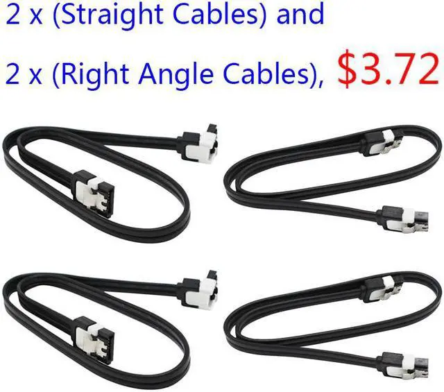 Main image of 50CM Serial ATA SATA 3 RAID Data HDD Hard Drive Disk Signal Cables Black Straight/Right Angle High Speed SATA Data Cable