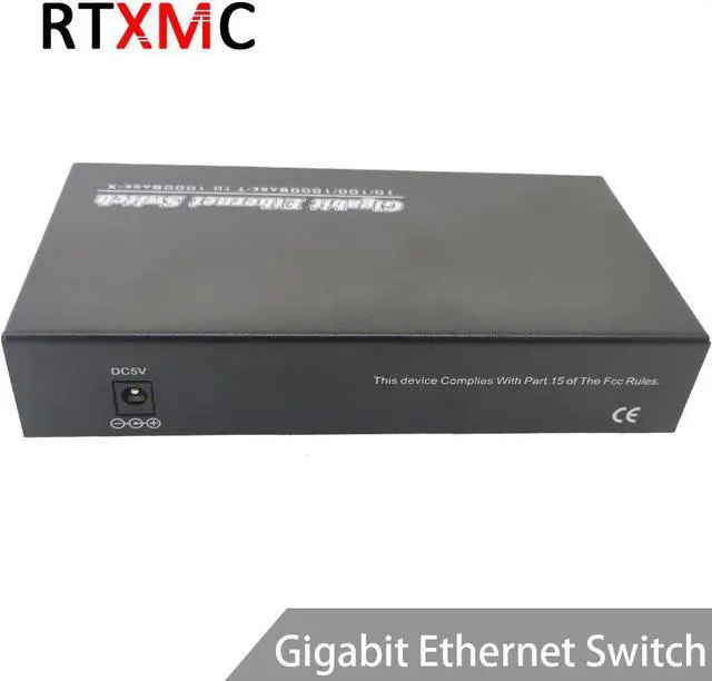 Alt view image 4 of 5 - 4G2E 1000M Gigabit Ethernet switch Fiber Optical Media Converter Single Mode 4*1.25G Fiber SC 2RJ45  4SC port  2UTP single fiber