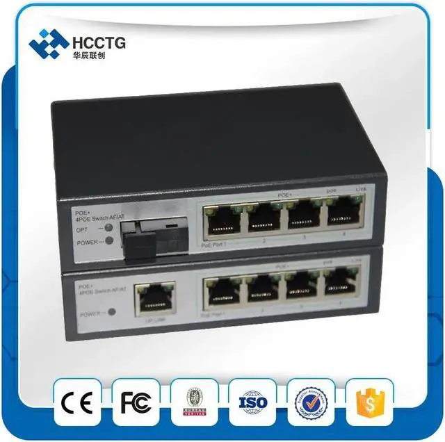 Alt view image 2 of 5 - 4 X 100Mbps Ethernet Ports Network Switch Designed For High-Definition Network Cameras Internet  HCC-204EP-E