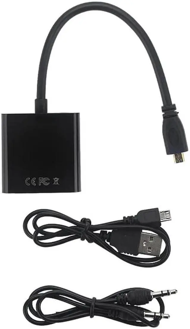 Alt view image 5 of 5 - to VGA Adapter Cable Male to Female + Audio Jack + USB Power Cable for Xbox|PS4/3 Camera|Cellphone|Raspberry Pi 4