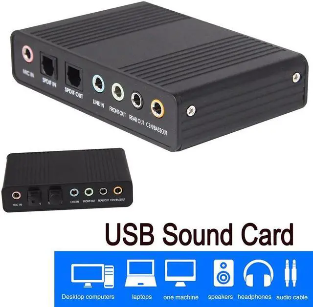 Main image of Broadcast Stage Sound Card USB5.1 Home 6 Channel Mini Mobile Phone Optical Fiber Professional Audio Video Recording