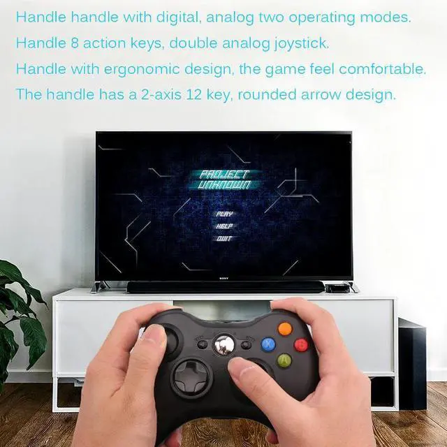 Alt view image 2 of 5 - USB Wired Controller Gamepad 360 precision 3D Joystick LED Indicator Double Vibration USB Computer Game Controller