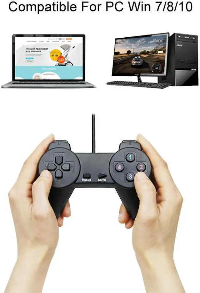 Alt view image 2 of 5 - 1.1 Interface 2.0 Controller Gamepad For PC  Joystick For PC Game Wired Computer Control For Windows Laptop Plug And Play