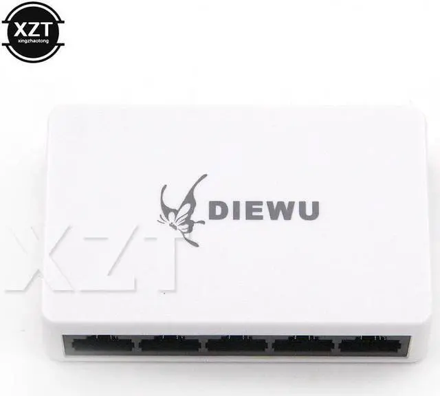Alt view image 5 of 5 - Switch Fast Ethernet Switch 5 port 10/100Mbps LAN RJ45 Switcher Hub with US EU plug Power adapter FOR Desktop PC