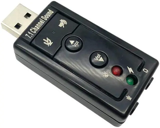Alt view image 3 of 5 - USB Sound Card Virtual 7.1 Channel Audio Interface Sound Card Adapter External Audio Card Speaker Microphone Jack for Laptop