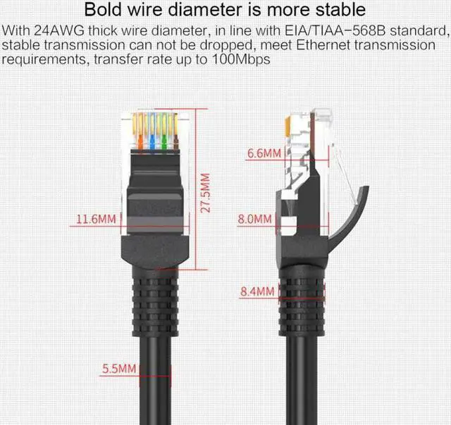 Alt view image 5 of 5 - 1pcs RJ45 LAN Network Cable Durable Ethernet LAN Network Cable For Computers And Switches Hubs Digital Set-top Boxes