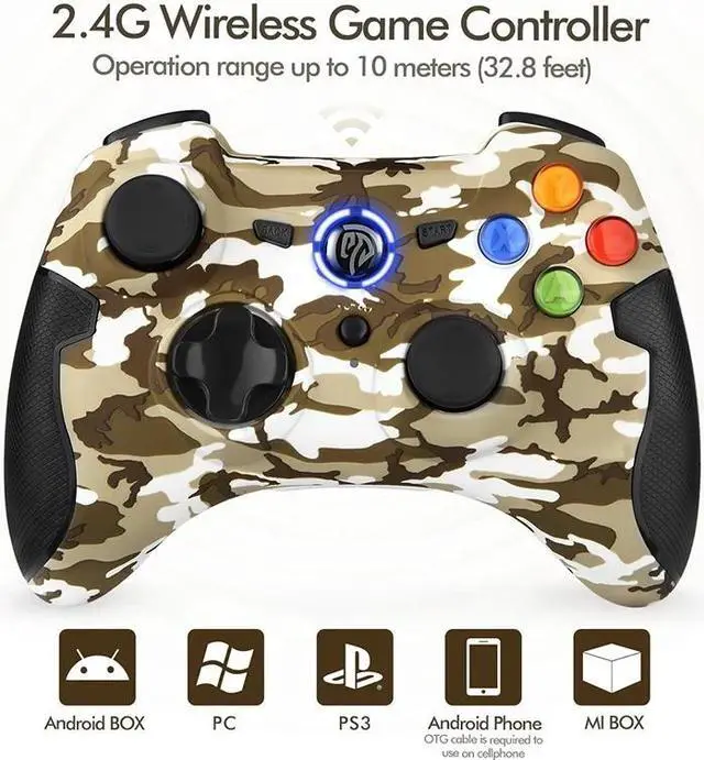 Alt view image 2 of 5 - ESM-9013 Wireless Game Controller Gamepad For PC Android TV Box Vibration Joystick Gamepad For PS3 PC Android Phone