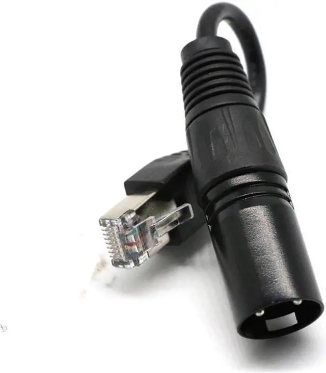 Alt view image 3 of 6 - Malloom15cm Cable Adapter RJ45 to XLR 3 Pin Male by SIRS-E DMX-CON Controller card rj45 connector dvi-d vga dual psu