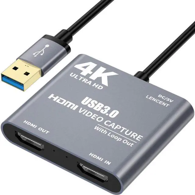 Alt view image 2 of 5 - 4K 1080P  USB 3.0 to   Video Audio Game Capture Card  With Loop Out Full 1080p 60 Record Via DSLR Camcorder