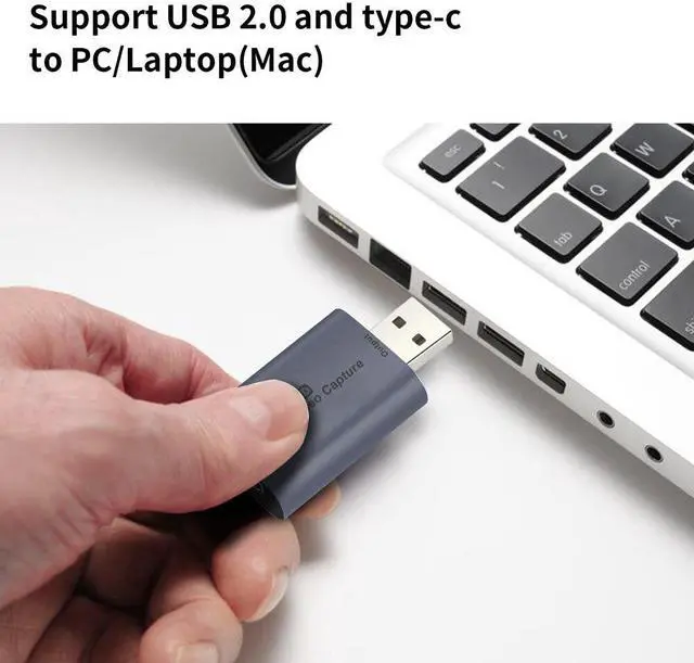 Alt view image 2 of 5 - HSV3201 Game Capture Card 1080P HDMI to USB Capture Live Streaming Device for DSLR Laptop MacBook