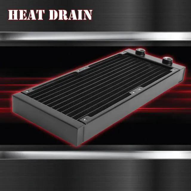 Alt view image 2 of 5 - Cooler Water Cooling 12 Tubes 120mm/240mm/360mm Aluminum Radiator CPU Heat Sink Exchanger