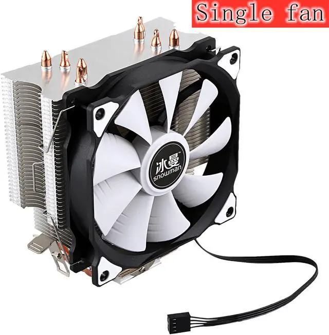 Alt view image 5 of 5 - CPU  4 Pure Copper Heat-pipes freeze Tower Cooling System CPU Cooling Fan with PWM Fans