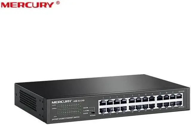 Alt view image 2 of 5 - 24 Port Steel Gigabit Switch 10/100/1000Mbps Switch Rack Switch network Monitoring Clone Vlan isolation ( SG124D )