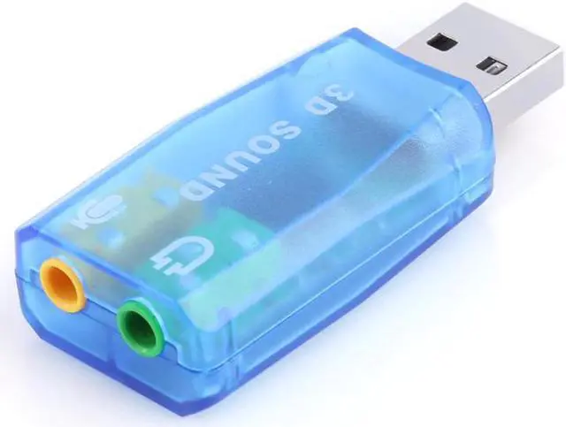 Main image of USB Sound Card With Earbuds/Micphone Plug 3D Audio Headset Microphone Adapter for Laptop for PC Desktop for IOS
