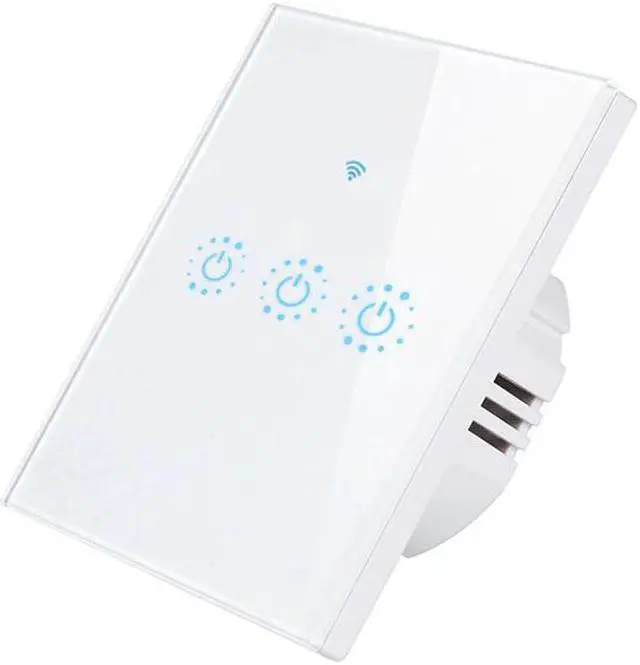 Alt view image 5 of 5 - Smart touch switch WIFI network connection mobile phone APP remote control single line control EU standard light switch