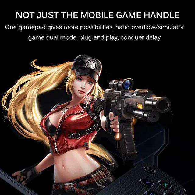 Alt view image 2 of 5 - Game Controller with Type c fast charging +Telescope phone holder Portable game handle joystick Sensitive buttons design