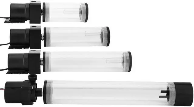 Alt view image 2 of 5 - Water Cooling Acrylic Computer DIY Water Cooling Tank Cylinder Reservoir 19W Pump G1/4 for S600 refrigeracion liquida pc