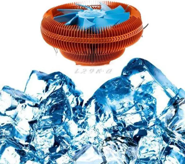 Alt view image 5 of 5 - Cooler Fan Temperature Control Mute Copper PC CPU Cooler Cooling Fan For  754  775