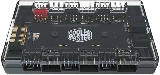 Alt view image 3 of 5 - 1 To 6 Multi Way Splitter 5V/3PIN RGB Case Fan Hub Adapter PWM ARGB Addressble Fan Power interface SATA