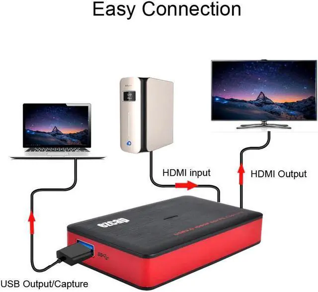 Alt view image 3 of 5 - 3.0 HD 1080P  Video Capture Card Game Recording Box Live Broadcast Streaming for Switch PS4 Camcorder DSLR Camera TV box