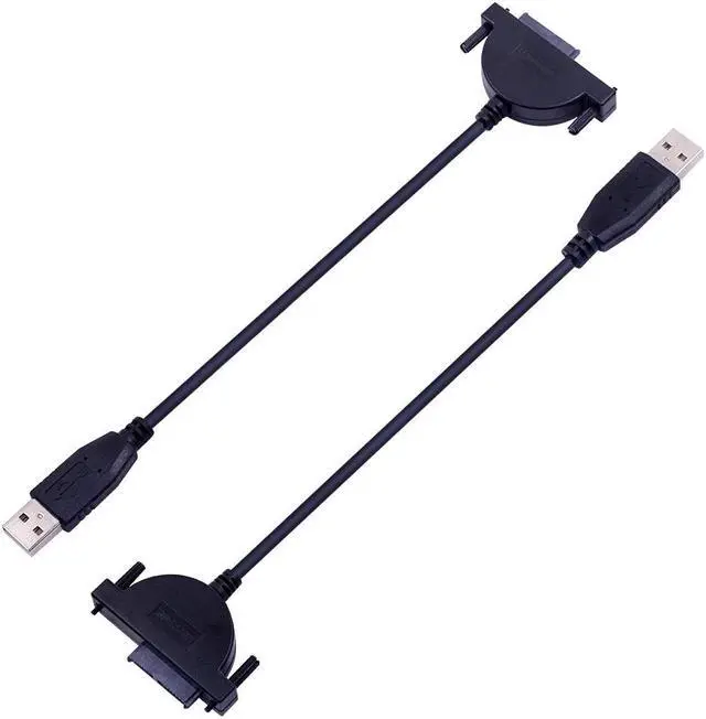 Alt view image 5 of 5 - LED Indicator USB 2.0 to 7+6 13Pin Mini SATA II Cable Adapter for Notebook CD-ROM DVD-ROM for HDD Caddy Slimline Drive