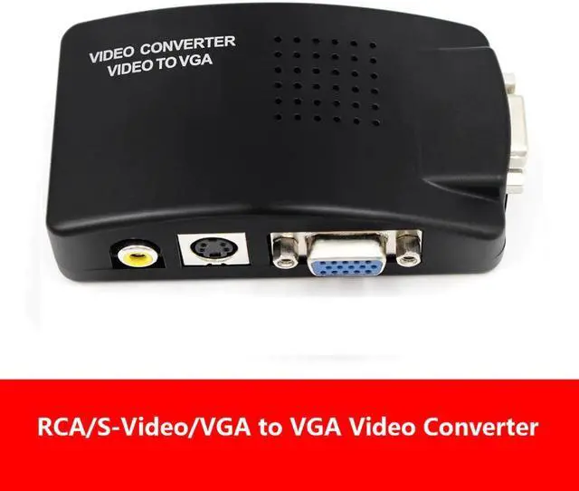 Main image of S-video composite RCA Video Converter Convertor Box AV RCA CVBS to VGA Video Converter Conversor for to PC HDTV Converte