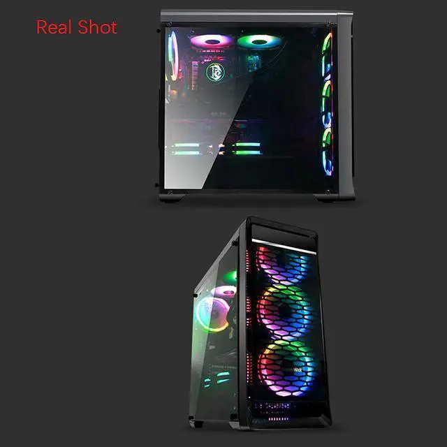 Alt view image 4 of 5 - PC Case Cooler Fan 120mm RGB Mute Adjustable LED 12V With RF Remote Controller Cooler Fan RGB Computer Cooling Fan