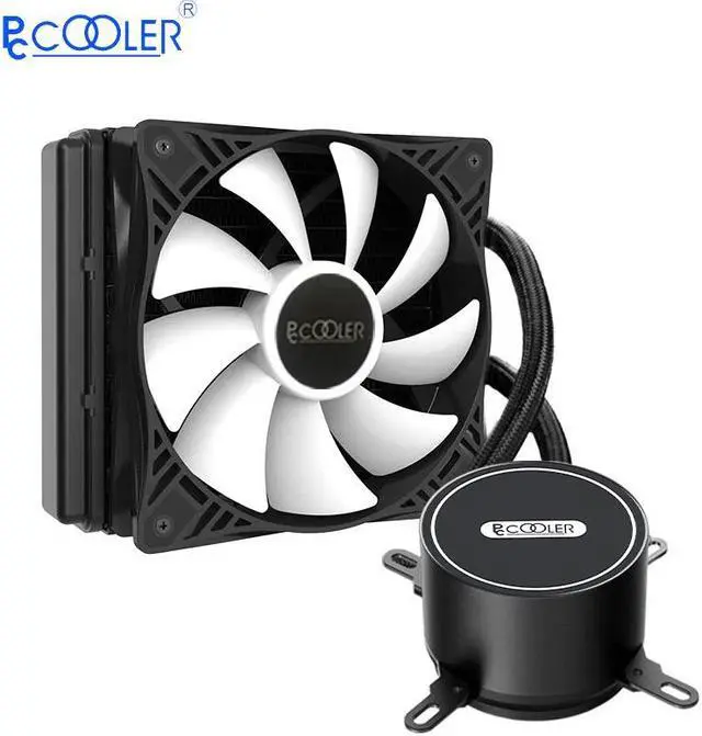 Alt view image 4 of 5 - 120/240VC CPU water cooling radiator LED 4PIN silent fan LED intelligent control for AM4 AM3 Intel 2011 2066 115X