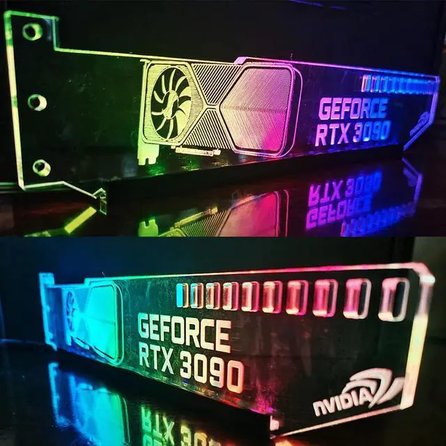 Alt view image 2 of 5 - GPU Bracket  RTX3090 RTX3080 DIY VGA Support Customize Horizental Video Card Holder 5V12V AURA Water Cooler Custom MOD