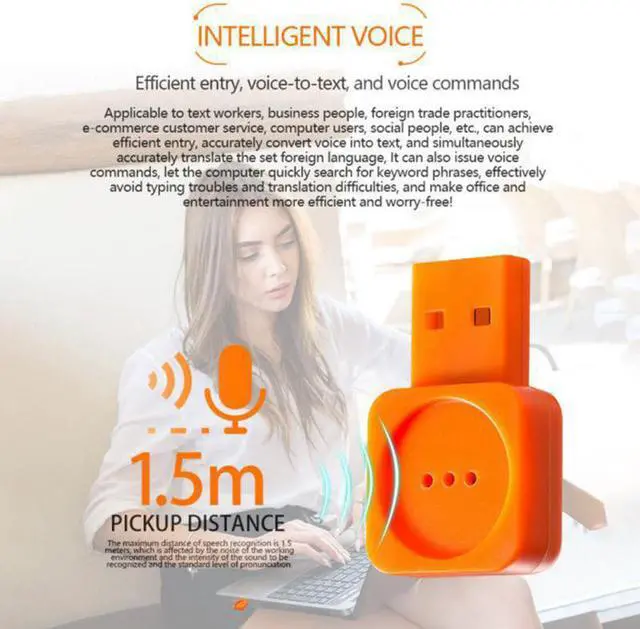 Alt view image 3 of 5 - Control Super AI Smart USB Microphone Portable Omnidirectional Sound Studio Speech MIC Audio Adapter For Laptop/Notebook