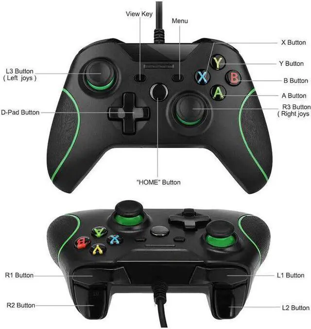 Alt view image 4 of 5 - For One Controller Gamepads USB Wired Game Controller Gamepads Flexible Operation Durable Suitable For Computer Laptop
