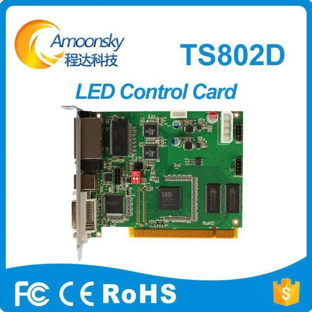 Main image of sending card ts802 full color led screen usage rgb led controller led video card