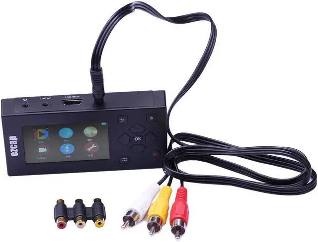 Alt view image 4 of 5 - Audio Video Capture Converter AV Recorder VHS Tapes to Digital 8GB Memory 3" Screen for VCR DVD Camcorder Game Console