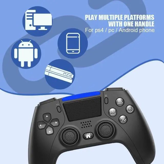 Alt view image 2 of 5 - Bluetooth Wireless Game Controller For PS4 Console For PS5 style Double Vibration Game Gamepad For PC /Android Phone