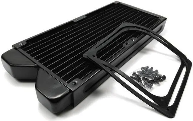 Alt view image 3 of 4 - 240mm Copper  Water Cooling Radiator 120mm Mounting Heat Exchanger 28mm Thick  for 12CM Fan