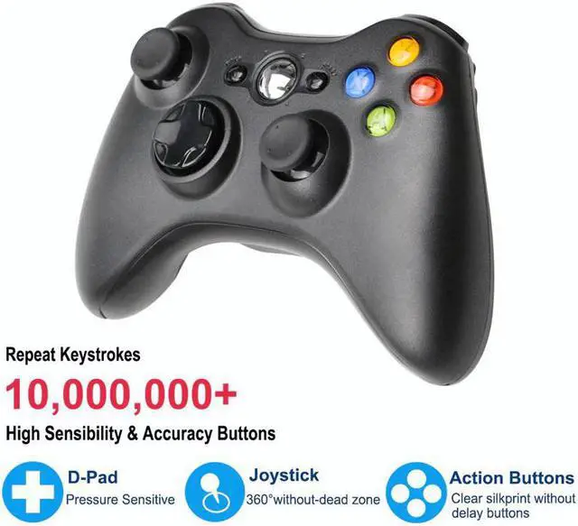 Alt view image 4 of 5 - 2.4GHz Wireless Controller For XBOX 360 Games Bluetooth Joystick For Microsoft Game Gamepad for XBOX360 Controle Computer