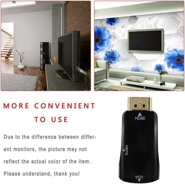 Alt view image 5 of 5 - To Vga Adapter  Revolution To Vga Female High Definiton Analog Converter With Audio Set-Top Box