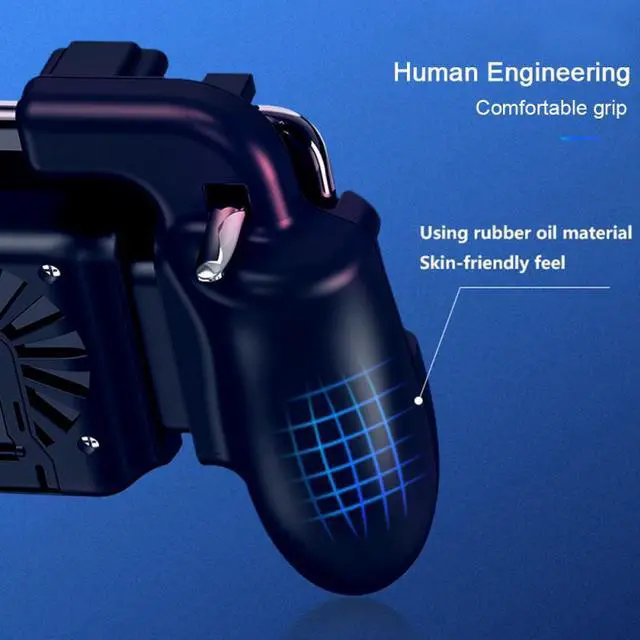 Alt view image 4 of 5 - Controller Gamepad Free Fire with Cooling Fan L1 R1 Trigger Smart Phone Game Pad Grip Joystick for iPhone Android Phone